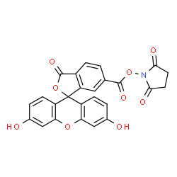 ChemSpider 2D Image | Carboxyfluorescein succinimidyl ester | C25H15NO9