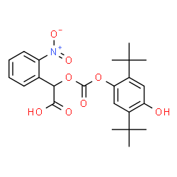 ChemSpider 2D Image | {[(2,5-Di-tert-butyl-4-hydroxyphenoxy)carbonyl]oxy}(2-nitrophenyl)acetic acid | C23H27NO8