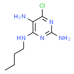 ChemSpider 2D Image | N~4~-Butyl-6-chloro-2,4,5-pyrimidinetriamine | C8H14ClN5