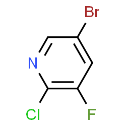 ChemSpider 2D Image | 5-Bromo-2-chloro-3-fluoropyridine | C5H2BrClFN