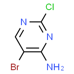 ChemSpider 2D Image | 5-bromo-2-chloropyrimidin-4-amine | C4H3BrClN3