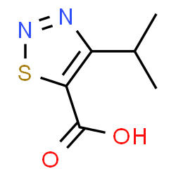 ChemSpider 2D Image | 4-Isopropyl-1,2,3-thiadiazole-5-carboxylic acid | C6H8N2O2S