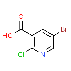 ChemSpider 2D Image | 5-Bromo-2-chloronicotinic acid | C6H3BrClNO2