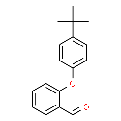 ChemSpider 2D Image | 2-[4-(2-Methyl-2-propanyl)phenoxy]benzaldehyde | C17H18O2