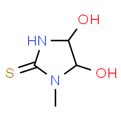 ChemSpider 2D Image | 4,5-Dihydroxy-1-methyl-2-imidazolidinethione | C4H8N2O2S