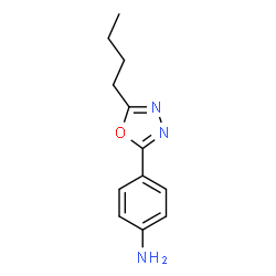 ChemSpider 2D Image | 4-(5-Butyl-1,3,4-oxadiazol-2-yl)aniline | C12H15N3O
