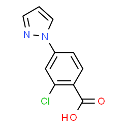 ChemSpider 2D Image | 2-Chloro-4-(1H-pyrazol-1-yl)benzoic acid | C10H7ClN2O2