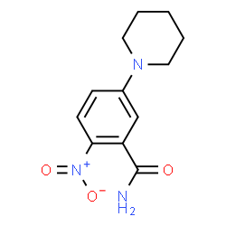 ChemSpider 2D Image | 2-Nitro-5-(1-piperidinyl)benzamide | C12H15N3O3