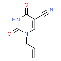 ChemSpider 2D Image | 1-Allyl-2,4-dioxo-1,2,3,4-tetrahydro-5-pyrimidinecarbonitrile | C8H7N3O2