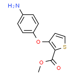 ChemSpider 2D Image | Methyl 3-(4-aminophenoxy)-2-thiophenecarboxylate | C12H11NO3S