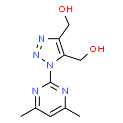 ChemSpider 2D Image | [1-(4,6-Dimethyl-2-pyrimidinyl)-1H-1,2,3-triazole-4,5-diyl]dimethanol | C10H13N5O2