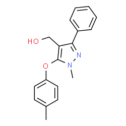ChemSpider 2D Image | [1-Methyl-5-(4-methylphenoxy)-3-phenyl-1H-pyrazol-4-yl]methanol | C18H18N2O2