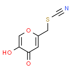 ChemSpider 2D Image | (5-Hydroxy-4-oxo-4H-pyran-2-yl)methyl thiocyanate | C7H5NO3S