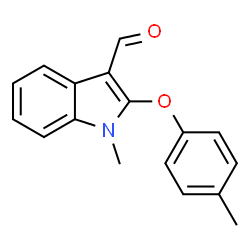ChemSpider 2D Image | 1-methyl-2-(p-tolyloxy)-1H-indole-3-carbaldehyde | C17H15NO2