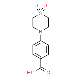ChemSpider 2D Image | 4-(1,1-Dioxidothiomorpholino)benzoic acid | C11H13NO4S