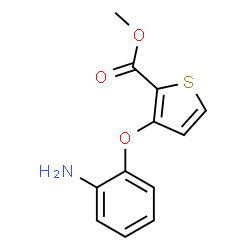 ChemSpider 2D Image | Methyl 3-(2-aminophenoxy)-2-thiophenecarboxylate | C12H11NO3S