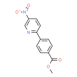 ChemSpider 2D Image | Methyl 4-(5-nitro-2-pyridinyl)benzoate | C13H10N2O4