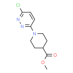 ChemSpider 2D Image | Methyl 1-(6-chloro-3-pyridazinyl)-4-piperidinecarboxylate | C11H14ClN3O2