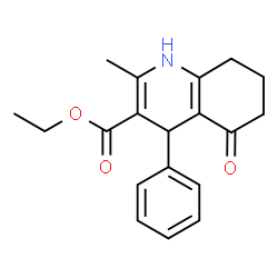 ChemSpider 2D Image | Ethyl 2-methyl-5-oxo-4-phenyl-1,4,5,6,7,8-hexahydro-3-quinolinecarboxylate | C19H21NO3
