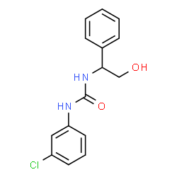 ChemSpider 2D Image | 1-(3-Chlorophenyl)-3-(2-hydroxy-1-phenylethyl)urea | C15H15ClN2O2