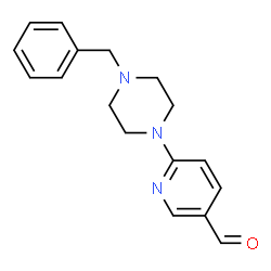 ChemSpider 2D Image | 6-(4-Benzyl-1-piperazinyl)nicotinaldehyde | C17H19N3O