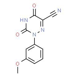 ChemSpider 2D Image | 2-(3-Methoxyphenyl)-3,5-dioxo-2,3,4,5-tetrahydro-1,2,4-triazine-6-carbonitrile | C11H8N4O3