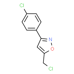 ChemSpider 2D Image | 5-(Chloromethyl)-3-(4-chlorophenyl)isoxazole | C10H7Cl2NO