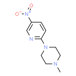 ChemSpider 2D Image | 1-Methyl-4-(5-nitro-2-pyridinyl)piperazine | C10H14N4O2