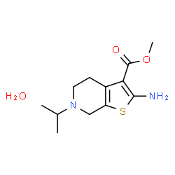 ChemSpider 2D Image | Methyl 2-amino-6-isopropyl-4,5,6,7-tetrahydrothieno[2,3-c]pyridine-3-carboxylate hydrate (1:1) | C12H20N2O3S