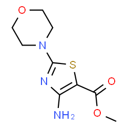 ChemSpider 2D Image | methyl 4-amino-2-morpholinothiazole-5-carboxylate | C9H13N3O3S