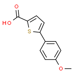 ChemSpider 2D Image | 5-(4-Methoxyphenyl)-2-thiophenecarboxylic acid | C12H10O3S