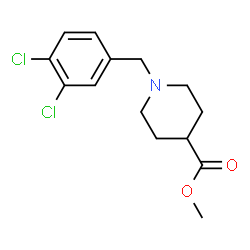 ChemSpider 2D Image | Methyl 1-(3,4-dichlorobenzyl)-4-piperidinecarboxylate | C14H17Cl2NO2