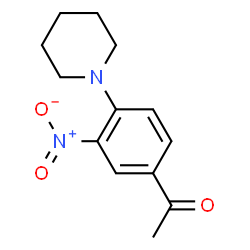 ChemSpider 2D Image | 1-(3-Nitro-4-piperidinophenyl)-1-ethanone | C13H16N2O3