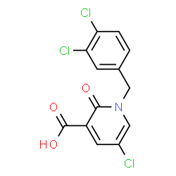 ChemSpider 2D Image | 5-Chloro-1-(3,4-dichlorobenzyl)-2-oxo-1,2-dihydro-3-pyridinecarboxylic acid | C13H8Cl3NO3