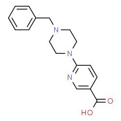 ChemSpider 2D Image | 6-(4-Benzylpiperazino)nicotinic acid | C17H19N3O2