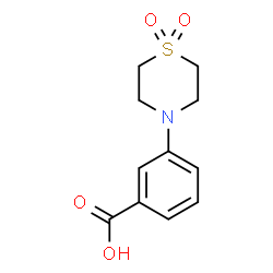 ChemSpider 2D Image | 3-(1,1-Dioxidothiomorpholino)benzoic acid | C11H13NO4S