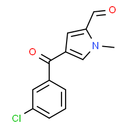 ChemSpider 2D Image | 4-(3-Chlorobenzoyl)-1-methyl-1H-pyrrole-2-carbaldehyde | C13H10ClNO2