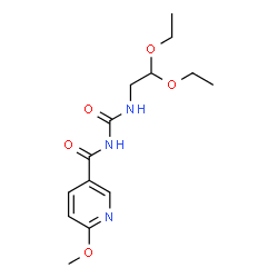 ChemSpider 2D Image | N-[(2,2-Diethoxyethyl)carbamoyl]-6-methoxynicotinamide | C14H21N3O5