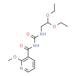 ChemSpider 2D Image | N-[(2,2-Diethoxyethyl)carbamoyl]-2-methoxynicotinamide | C14H21N3O5