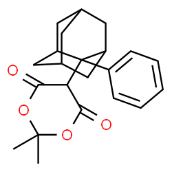 ChemSpider 2D Image | 2,2-Dimethyl-5-(2-phenyladamantan-2-yl)-1,3-dioxane-4,6-dione | C22H26O4