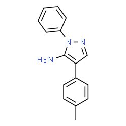 ChemSpider 2D Image | 1-Phenyl-4-p-tolyl-1H-pyrazol-5-amine | C16H15N3