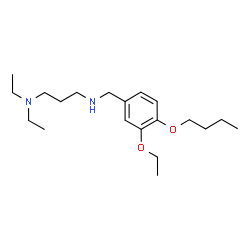 ChemSpider 2D Image | N'-(4-Butoxy-3-ethoxybenzyl)-N,N-diethyl-1,3-propanediamine | C20H36N2O2