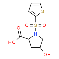 ChemSpider 2D Image | 4-Hydroxy-1-(2-thienylsulfonyl)proline | C9H11NO5S2