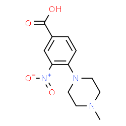 ChemSpider 2D Image | 4-(4-Methyl-1-piperazinyl)-3-nitrobenzoic acid | C12H15N3O4