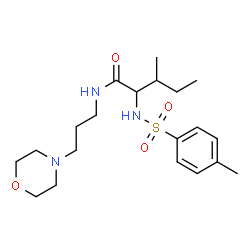 ChemSpider 2D Image | N~2~-[(4-Methylphenyl)sulfonyl]-N-[3-(4-morpholinyl)propyl]isoleucinamide | C20H33N3O4S