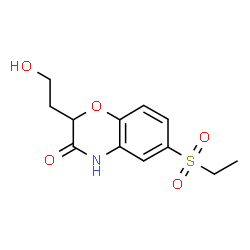 ChemSpider 2D Image | 6-(Ethylsulfonyl)-2-(2-hydroxyethyl)-2H-1,4-benzoxazin-3(4H)-one | C12H15NO5S