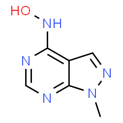 ChemSpider 2D Image | N-Hydroxy-1-methyl-1H-pyrazolo[3,4-d]pyrimidin-4-amine | C6H7N5O