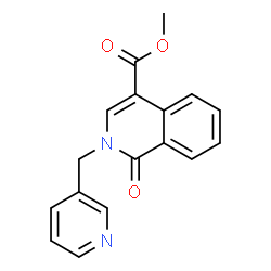ChemSpider 2D Image | Methyl 1-oxo-2-(3-pyridinylmethyl)-1,2-dihydro-4-isoquinolinecarboxylate | C17H14N2O3