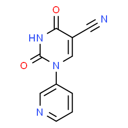 ChemSpider 2D Image | 1,2,3,4-Tetrahydro-2,4-dioxo-1-(3-pyridinyl)-5-pyrimidinecarbonitrile | C10H6N4O2