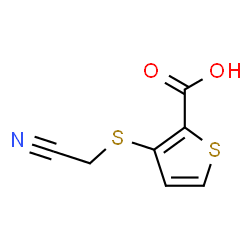 ChemSpider 2D Image | 3-[(Cyanomethyl)sulfanyl]-2-thiophenecarboxylic acid | C7H5NO2S2